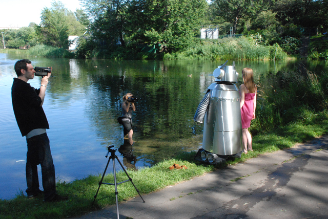 A scene from the Nufonia Must Fall shoot