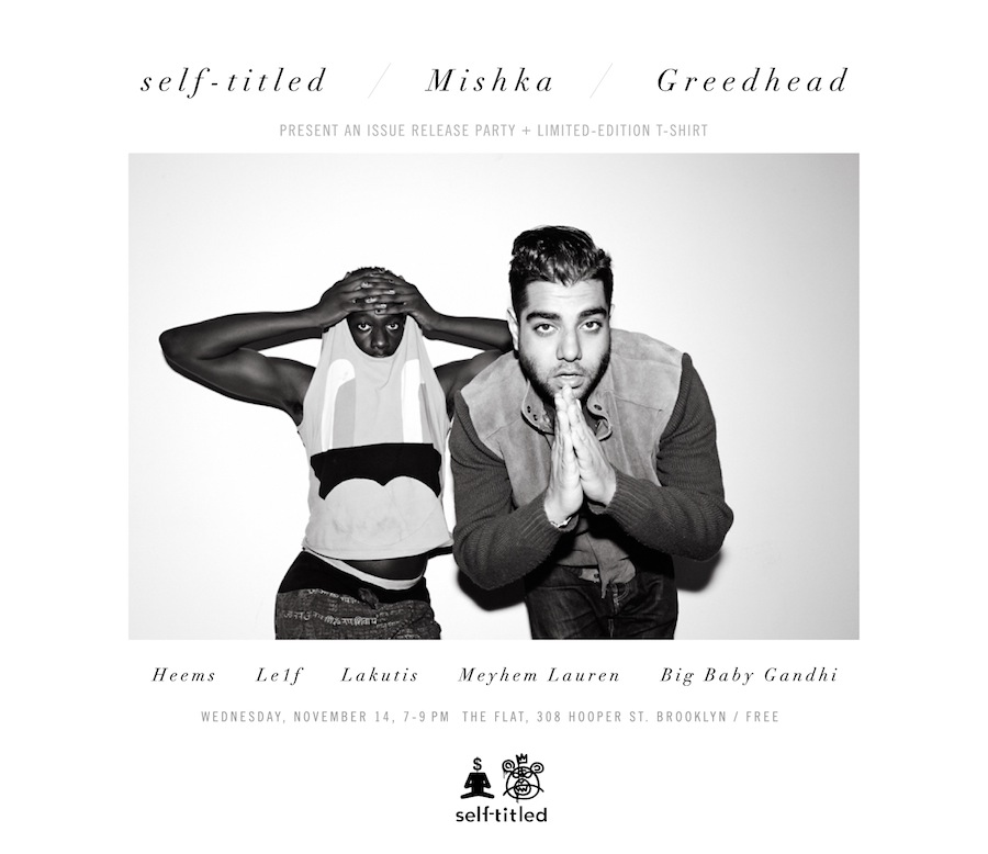 The flyer for our Greedhead x Mishka party