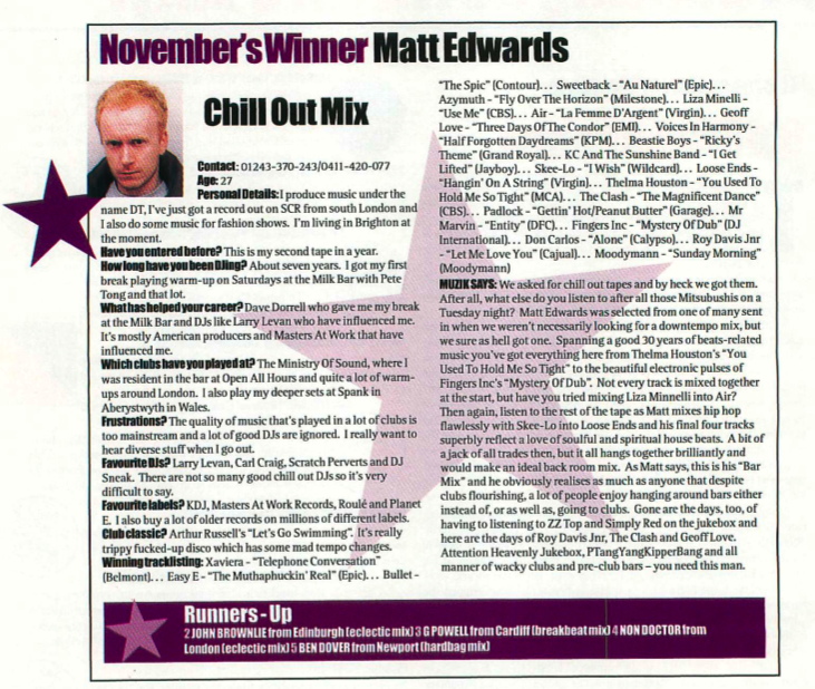 Matt Edwards' Muzik Mag Chillout Mix