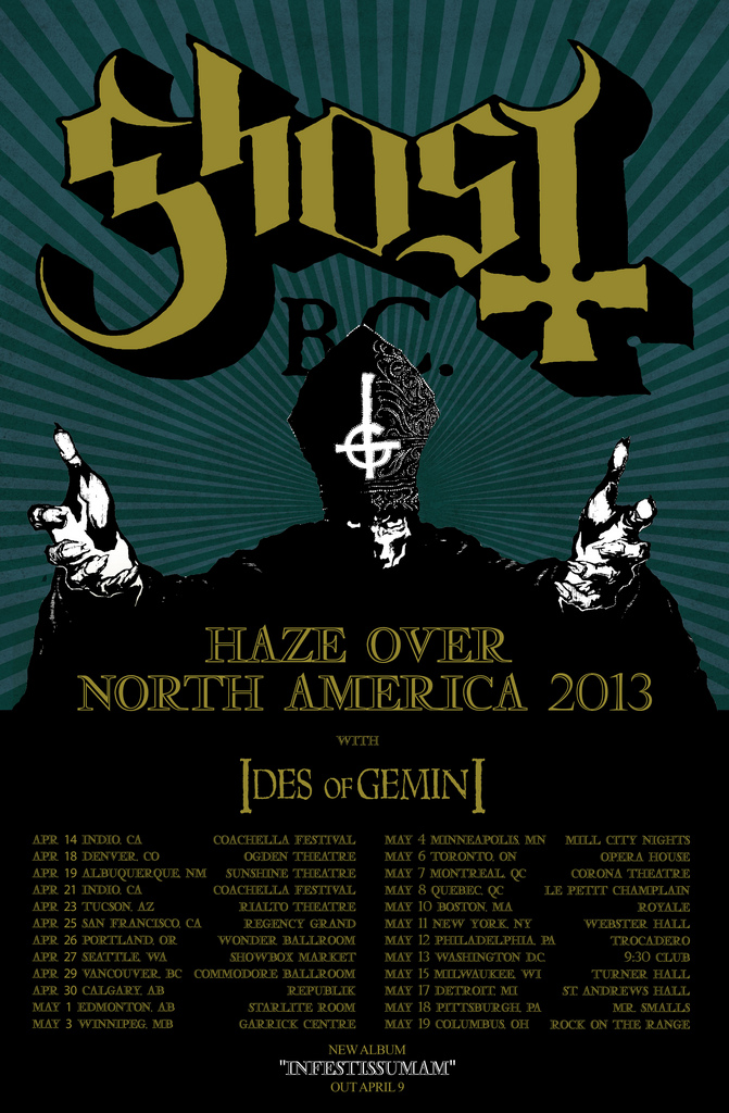 Ghost's 'Haze Over North America' flyer