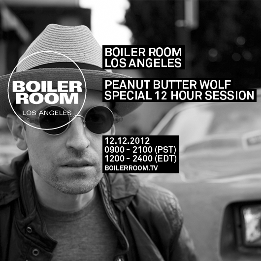 Peanut Butter Wolf's Boiler Room flyer