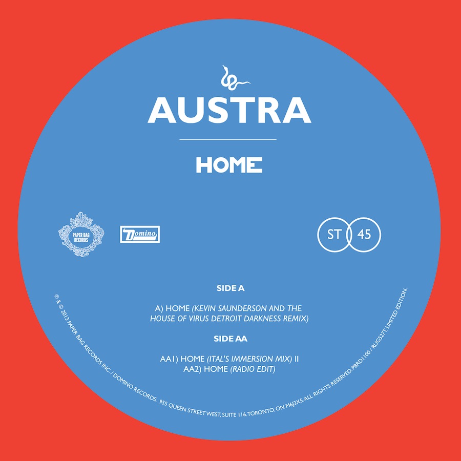 Austra's limited "Home" single