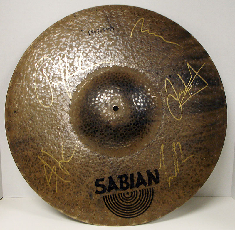 Meshuggah's signed cymbal