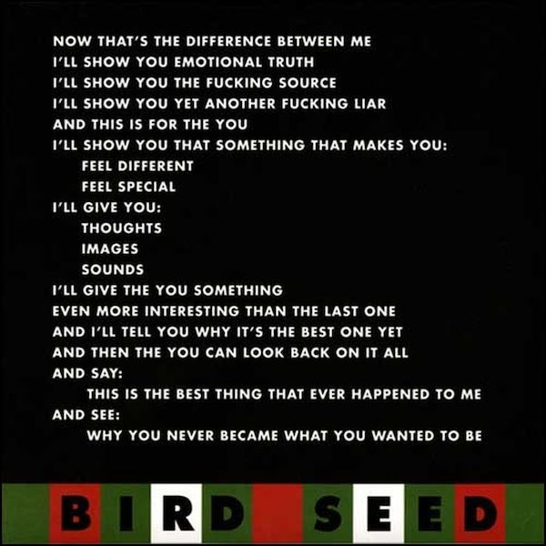 Whitehouse - 'Bird Seed' album cover