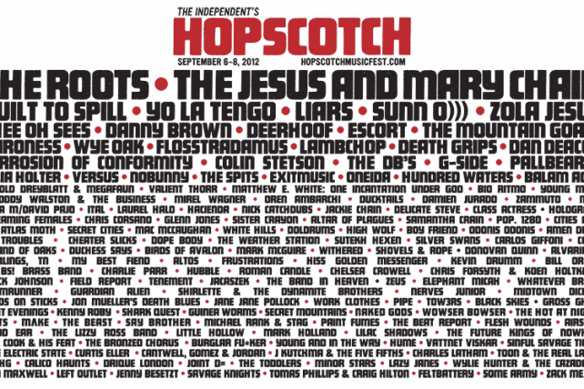 Hopscotch Music Festival 2012 flyer