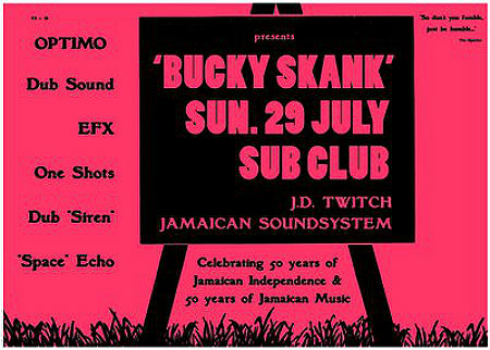 Optimo - 'Bucky Skank' Flyer