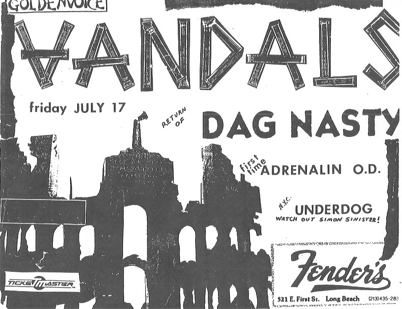 An old Dag Nasty flyer