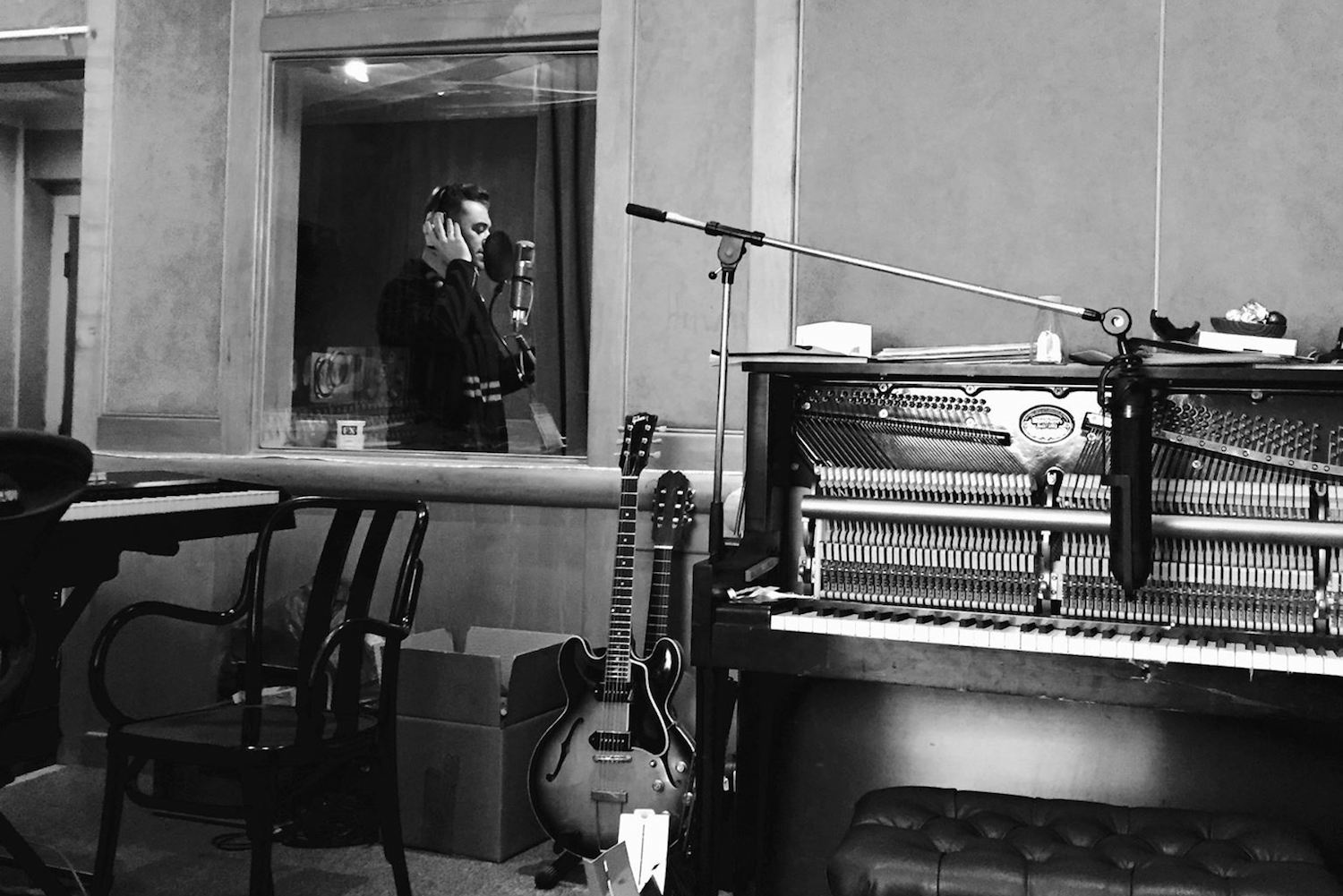 Sam Smith in the studio